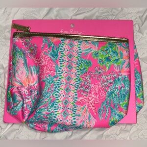 Lilly Pulitzer Insulated Snack Bag Set of 2 in SEAING THINGS print with Gold